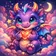 A vibrant cartoon cat avatar with orange and purple fur, big expressive eyes, and a playful smile, perfect for a friendly pro