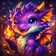 Colorful and expressive cat avatar with geometric patterns and bright colors, suitable for a profile picture.